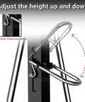 Adjustable height mechanism of 3 Ton Portable Gantry Crane With 6600 Lbs Load Capacity, safety rods visible.