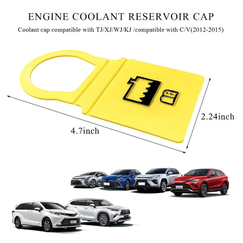 Engine Coolant Reservoir Cap OEM 55111074AA 52079331 Replacement For Grand Voyager Wrangler Cherokee SUVs Premium ABS Material