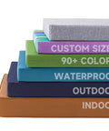 Custom Bench Cushion For Indoor And Outdoor Benches And Window Seats With Premium 75D High Resilience Foam Fully Customizable Fabric Color Size Piping