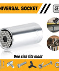 Universal socket from Torx Socket Set With Quarter Inch Three Eighths Inch And Half Inch External Heavy Duty Sockets 53 Piece Kit.