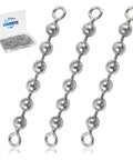 Bead Chain Fishing Swivels Stainless Steel 360 Degree Rotating Catfish Trolling Swivels 20 Or 40 Pack Pro Grade High Speed Tackle For Freshwater And Saltwater, box and swivels