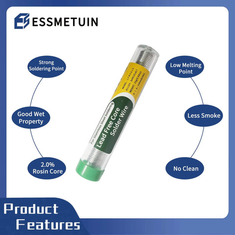 Aluminum Solder For Soldering Projects, Lead Free Core Solder With Flux For Stainless Steel And Nickel Sheets, 1.0mm Wire