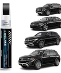 Mercedes Benz Black 040 9040 Touch Up Paint Color Matched For Mercedes Cars No Fuss 2 In 1 Scratch Repair Pen Quick Easy Car Scratch Remover Tool For C Class E Class S Class GLC GLE GLS EQE 2024 Models with black Mercedes vehicles.
