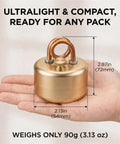 High Power Mini Alcohol Stove Spirit Burner for Camping and Backpacking in hand, 2.87in x 2.13in, 90g, compact aluminum design.