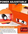Heavy Duty Electric Hydraulic Hose Crimper For Car A/C Piping 1200W Power showing power adjustment knob for precision control.