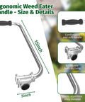 Upgraded Ergonomic Weed Eater Handle With Non Slip Grip Adjustable Shoulder Harness And Bracket Clamp Universal Back Saver Trimmer Handle Extension