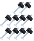 10 Piece T Track Knobs Kit With M8x100mm Bolts Nuts And Washers For Woodworking Jigs And Fixtures Stainless Steel Build For Quick Secure Setup And Easy Clamp Adjustments., 10-piece stainless steel T-track knobs with M8x100mm bolts, nuts, and washers