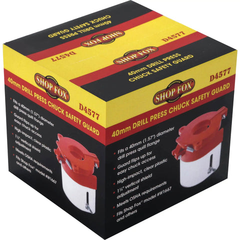 Heavy Duty Spring Loaded Chuck Guard Compatible With 8 Inch Benchtop Oscillating Drill Press, 40mm Safety Guard Box