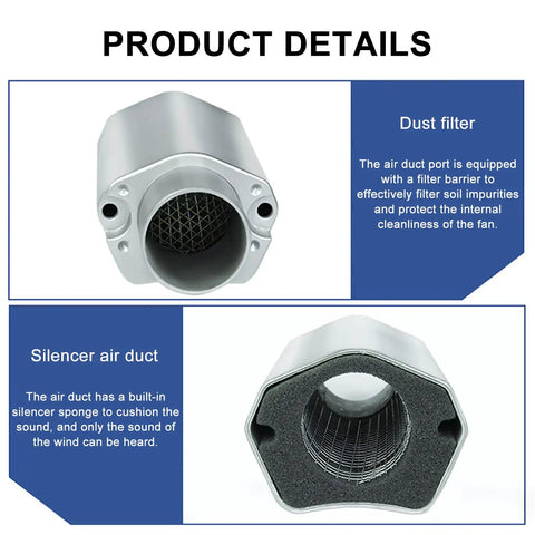 Heavy Duty Industrial Regenerative Blower For Pond Aeration And Pool Oxygenation 7.5Kw With Dust Filter showing dust and silencer air ducts.