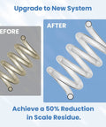 Before and after comparison of scale residue reduction in V2.0 Nugget Ice Maker Delivers Chewable Pebble Ice Fast.