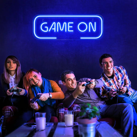 Lit Gaming Neon Sign Blue LED Wall Decor For Game Room Setup Dope Neon Light For Teen Boy Room, Gamer Wall Art, Cool Gift