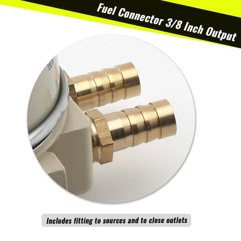 Marine Fuel Water Separator Filter, 10 Micron Replacement For S3240, 120AT, NPT Threads with close-up of brass connectors.