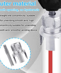 Close-up of 2Pcs Dual Function Pipe Thread Cutting Tool Carbon Steel Threading Kit with smooth opening for PVC pipes.