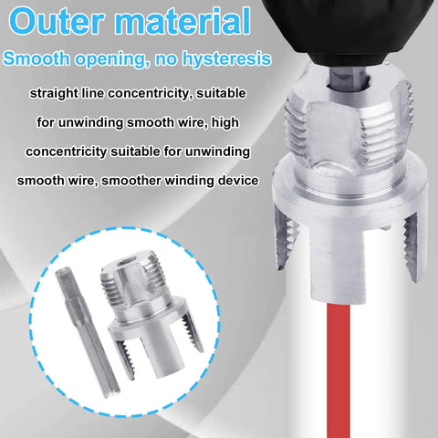 Close-up of 2Pcs Dual Function Pipe Thread Cutting Tool Carbon Steel Threading Kit with smooth opening for PVC pipes.
