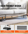 No Strings Attached Manual Carpet Sweeper For Hardwood Floors Tile And Area Rugs Zero Cords Or Batteries Needed cleaning under furniture