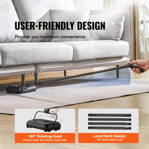 No Strings Attached Manual Carpet Sweeper For Hardwood Floors Tile And Area Rugs Zero Cords Or Batteries Needed cleaning under furniture