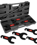 Eight Piece Pneumatic Fan Clutch Wrench Set With 43300 Removal Tool Kit For Ford GM Chrysler Jeep Auto Repair Spanner Kit open in case