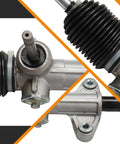 Power Steering Rack And Pinion For 1988 Through 1991 Honda CRX And Civic Replacement Part For A Solid Easy Fit With Interchange 18070071 101 102 103 241 1005 24 2708 53040SH3A02 53521SH3A03 High Quality Steering Upgrade viewed up close