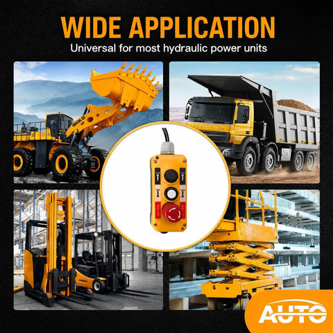2 Button Crane Pushbutton Switches With Box Holder And 15 Inch Cable, showcasing versatility for industrial applications.