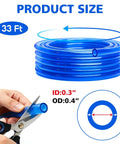 Easy Flow 33 Feet Maple Syrup Tubing Set, 5 16 Inch Vacuum Silicone Sap Line for Maple Trees, Food Grade Sap Tube, coiled view