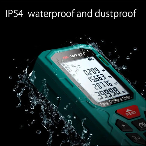 Rangefinder Digital Tape Measure 40M/70M/120m High Precision Distance Meter Digital Roulette Range(KE40 40m) in water, showing waterproof features.