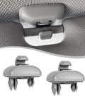 2 Pack Clip On Sun Visor Hook Bracket For Audi Interior Car Specific Plastic Clip Durable Gray Holder 8U0857562A 8E0857563A Fits A1 A3 A4L