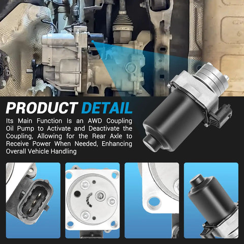 Straight Swap Rear Axle Differential Actuator Motor For Hyundai Santa Fe Tucson Kia Sorento Sportage Zero Hassle Heavy Duty Oem 47810 3b500 with detail on AWD coupling oil pump.
