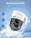 IP66 weatherproof camera from 300 Degree Pan 90 Degree Tilt Security Camera System With Human Auto Tracking, 4K PoE PTZ Outdoor Indoor NVR Kit