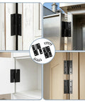 Two Pack Copper Lift Off Cabinet Door Hinges Two Point Four Inch Right Handed Slip Joint Black Butt Hinges For Cabinets