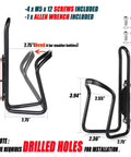Lightweight Aluminum Water Bottle Cage For MTB Bikes Durable Bottle Holder Brackets Easy Mount With Drill Holes Required 2 Pack