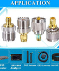 SMA To UHF Antenna Adapter Kit 4 Type Set PL259 To SMA Coax Connectors Gold And Silver Plated for WiFi and Radio