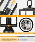 Hardwired 120V Dusk To Dawn Outdoor Post Light Black Exterior Lantern with Pier Mount Base, showcasing matte finish and E26 socket.
