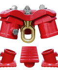 Beefy 2200 Lbs Capacity Tripod Head and Base Set With 360 Degree Rotation Ring components including bolts and hooks
