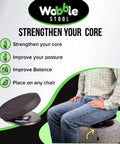 Man sitting on Wobble Self Balancing Ergonomic Stool With 360 Degree Rotation For Better Posture And Pain Relief, Lightweight Portable Seat Cushion Mini Size