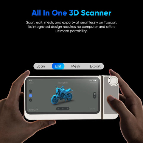 Completely Standalone Handheld 3D Scanner Boasting 48MP Full Color Capture And Top Shelf 0.03 Mm Accuracy Creates Flawless Prints No Computer Needed Slick Pocket Body Sweeps Mini To Massive Parts Ideal For Makers And Gearheads
