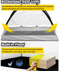 Portable Spray Booth Tent For DIY Furniture Painting With Waterproof Floor And Mesh Screen Plus Rear Vent Easy Setup Shelter