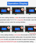 Operation display showing settings for All In One Stepper Motor Driver Controller With Forward And Reverse Pulse Speed Control PLC.
