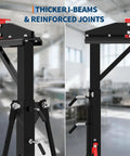 Beefy 1 Ton Gantry Crane With Manual Trolley And Hook Sling showing thicker I-beams and reinforced joints