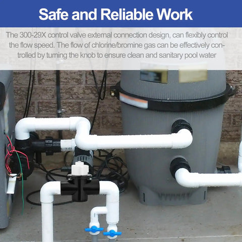 R172086 Half Inch Pool Control Valve For Chlorine Feeders Easy Install Replacement Plug And Play For Pool And Spa Chlorinator Systems Compatible With Rainbow Automatic Feeder Models 320 322 300 29X on pool PVC piping