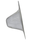 Side view of 2 Inch Mesh Bathroom Sink Strainer In Stainless Steel For Lavatory Drains Hair Catcher That Keeps Clogs Away Universal Fit