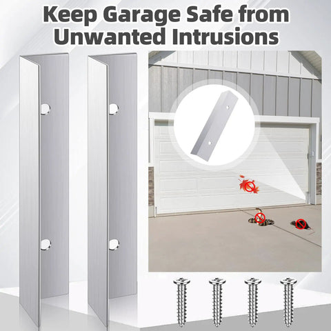 Garag Door Mouse Guard Side Seal Kit 2 Pack for residential and commercial doors keeps rats mice snakes and leaves out
