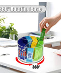 Smooth Spinning Four Section Drink Packet Organizer with BPA Free Clear Plastic Material for Quick Coffee Sugar access.