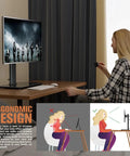 Free Standing Monitor Stand Riser For 13 To 32 Inch LCD Screen With Swivel Height Adjustable Rotation And VESA Compatibility 50x50