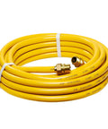 35 Ft 1/2 Inch CSST Gas Line With Corrugated Stainless Steel Tubing And Rubber Jacket, 2 Male Fittings, For Natural Gas Or Propane