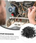 500 Pieces Wave Spring Washers Kit For Machine Repair And Maintenance Space Saving Elastic Steel Washers That Boost Axial And Vibration Resistance Prevent Looseness Smooth Surface Durable Assortment For Quick Fixes, black washers pile and boiler repair