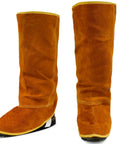 Extra Long Leather Welding Spats Built To Last Tough As Nails With Heat And Abrasion Resistant Boot Covers For Full Shoe And Leg Protection Cowhide Gaiters 1 Pair