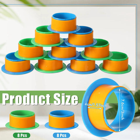 Grab And Go 16 Piece Shrink Wrap Dispenser Set For Moving Pallets Fits 3 Inch Film Core Plastic Pallet Handles In Blue And Green 8 Pairs For Easy Packing Shipping And Storage, 3 inch core size