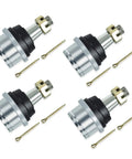 Beefed Up Front Upper And Lower Ball Joint Kit For Honda FourTrax Rancher 350 2000-2006, Rancher 400 2004-2007, Selected Rancher 420 2007-2014 Replaces 51355-HP5-601 51375-HP5-601, 4 Pack silver ball joints with cotter pins