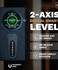 Dual Laser Distance Meter With Two Axis Smart Digital Level And Stud Finder Sennses Pro Portable Measuring Tool For Home Renovations Area And Volume Calculations Metric And Imperial IP54 Dust And Water Resistant App For iOS And Android, magnetic base