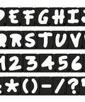 Heavy Duty Complete Sign Router Template Set For Custom Letters And Numbers In 1.5 Inch And 2.5 Inch Sizes with complete alphabet and symbols.